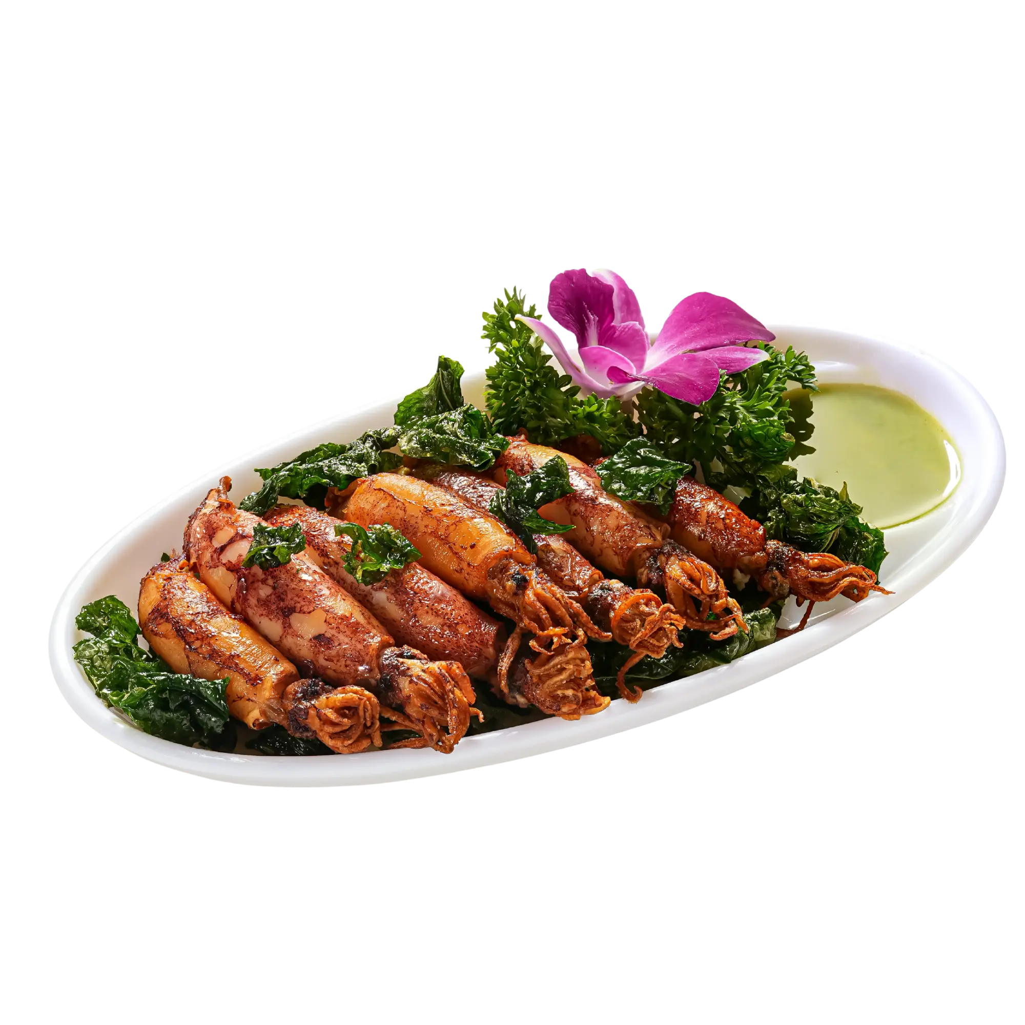 Mực Chiên (Lá lốt)